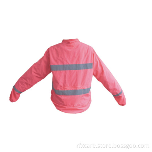 Jaket Pelari Jalan Wanita Dengan Jalur Reflektif